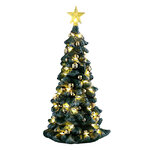 Фигурка Заснеженная Ель в парке Вейл 17 см подсветка, на батарейках