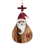 Деревянная елочная игрушка Рождественская компания - Санта 16 см, подвеска