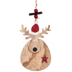 Деревянная елочная игрушка Рождественская компания - Олень 16 см, подвеска