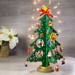 Сувенирная елка с игрушками Сказочная 30 см зеленая