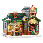 Композиция Рождественское Кафе 20*17 см, подсветка, на батарейках