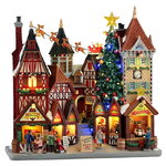 Фасад Кристкиндл-сквер 28*28 см, подсветка, на батарейках
