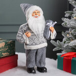 Новогодняя фигура Санта-Клаус в скандинавском свитере 30 см