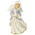 Елочное украшение Девушка-Ангел Рождественский Вестник 10*7*6 см белый, подвеска