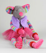 Мягкая игрушка Мышка в розовой юбке 40 см