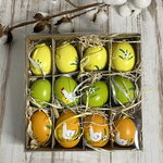 Пасхальные украшения Яйца Easter Village 6 см, 12 шт, подвеска