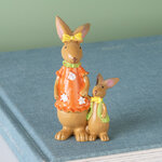 Декоративная фигурка Семейство Кроликов - Мама с малышом 9 см