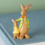 Декоративная фигурка Семейство Кроликов - Папа с малышкой 9 см