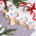 Менажница новогодняя Снежные Звезды 36*12 см