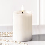 Светодиодная свеча с имитацией пламени Moccolo 10 см белая, с пультом