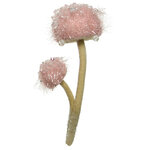 Елочная игрушка Грибочки из Неверлэнда 23 см с нежно-розовой шляпкой, подвеска