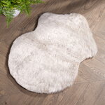 Декоративный меховой коврик Olina 55*38 см песочный