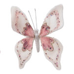 Декоративное украшение Бабочка - Maulon Gramalis 14 см белая, клипса