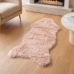 Декоративный меховой коврик Олаф 90*50 см нежно-розовый