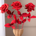 Искусственная роза Аурелия 60 см бордовая