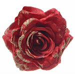 Роза Нежность Бархата 25 см красная, клипса