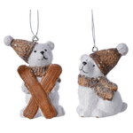 Набор елочных игрушек Медвежата - Arctic Holiday 9 см, 2 шт, подвеска