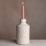 Декоративный подсвечник Ботаника 21 см молочный