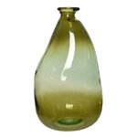 Стеклянная ваза-бутылка Olea 36 см оливковая