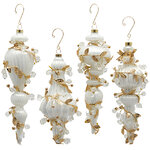 Елочные игрушки Doria Pamphili 24 см белый, стекло, 12 шт