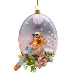 Елочная игрушка Sky - Winter Bloom Serenade 13 см, стекло