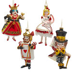 Елочные игрушки Алиса в Стране Чудес - Storia Magica 14 см, стекло, 4 шт