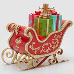 Подставка для елки Сани Деда Мороза 43*39 см