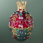 Елочная игрушка Яйцо Queen - Royal Bloom Collection 13 см, стекло