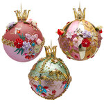 Елочные шары Royal Bloom Collection 13 см, стекло, 6 шт