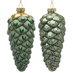 Елочные игрушки Шишки - Barleboro Lierna 13 см, стекло, 12 шт