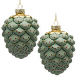 Елочные игрушки Шишки - Barleboro Lierna 10 см, стекло, 12 шт