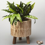 Деревянное кашпо на ножках Paulownia Almond 22 см