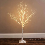 Светодиодное дерево Белая Береза 150 см, 400 теплых белых микро LED ламп, IP44