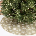 Юбка для елки Скандинавский стиль - Снежинки 120 см