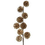 Декоративная ветка с шишками Лессин 60 см золотая
