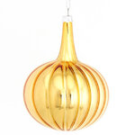 Набор стеклянных шаров Элун-Адоре 8 см золотой, 12 шт