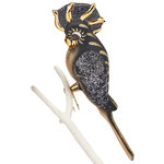 Стеклянная елочная игрушка Попугай Сальери из равнины Ди Маджио 24 см, клипса