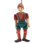 Елочная игрушка-марионетка Пиноккио - Folk Art Collection 19 см, подвеска