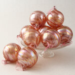 Набор стеклянных шаров Borsellino 9 см розовый, 12 шт