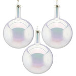 Набор стеклянных шаров Viva Lamberto 8 см, 6 шт, белый