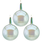 Набор стеклянных шаров Viva Lamberto 10 см, 6 шт, светло-зеленый