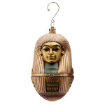 Коллекционная елочная игрушка Сновидения Красного Нила - Клеопатра 16 см золотая, подвеска, стекло