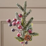 Ветка Ягодный букет 20 см, ЛИТАЯ 100%