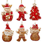 Набор елочных игрушек Пряничные Забавы - Christmas Tarte Normande 9 см, 6 шт, подвеска