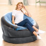 Надувное кресло Empire Chair 112*109*69 см голубое