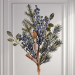 Хвойная ветка Nordberry заснеженная 50 см