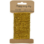 Декоративный шнур-мишура Glamorous Time 6 мм*2 м армированный золотой