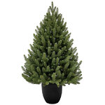 Настольная елка Пышная Премиум 90 см в кашпо, ЛИТАЯ 100%