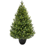 Искусственная елка Сахалинская Премиум 120 см в кашпо, ЛИТАЯ 100%
