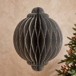 Шар-сота из бумаги Джевель 40*30 см серый, магнитная застежка